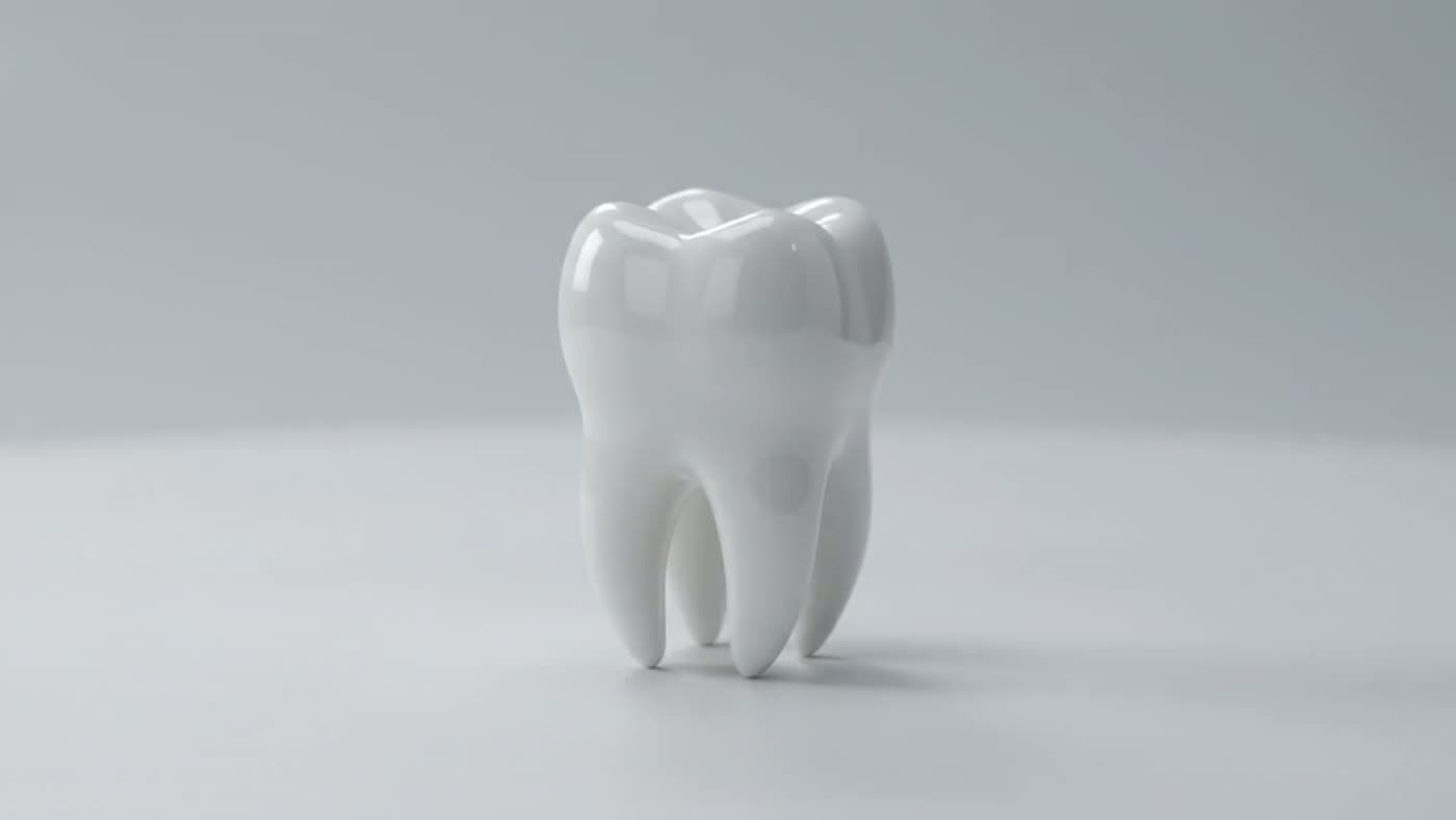 Dente cerâmico sendo escaneado por uma linha de luz